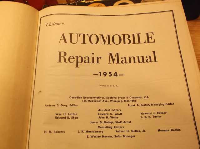 chilton auto repair manual