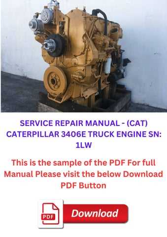 3406e caterpillar engine repair manual