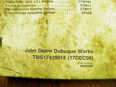 john deere 550 dozer repair manual