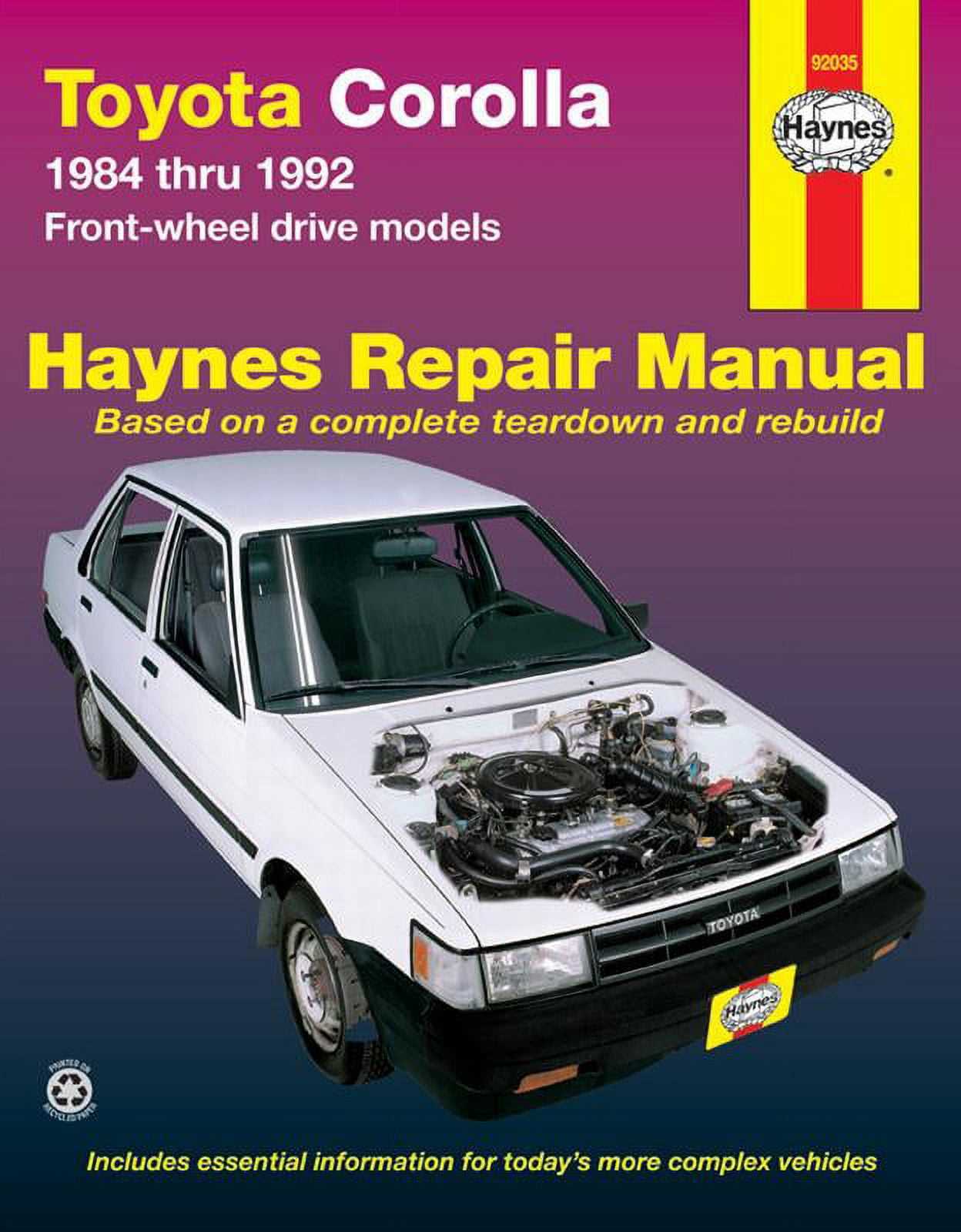 1991 toyota corolla repair manual