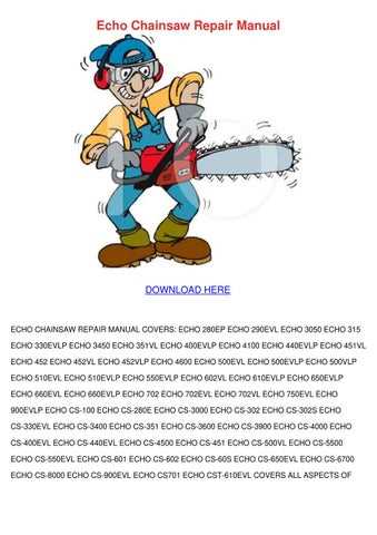 echo chainsaw repair manual