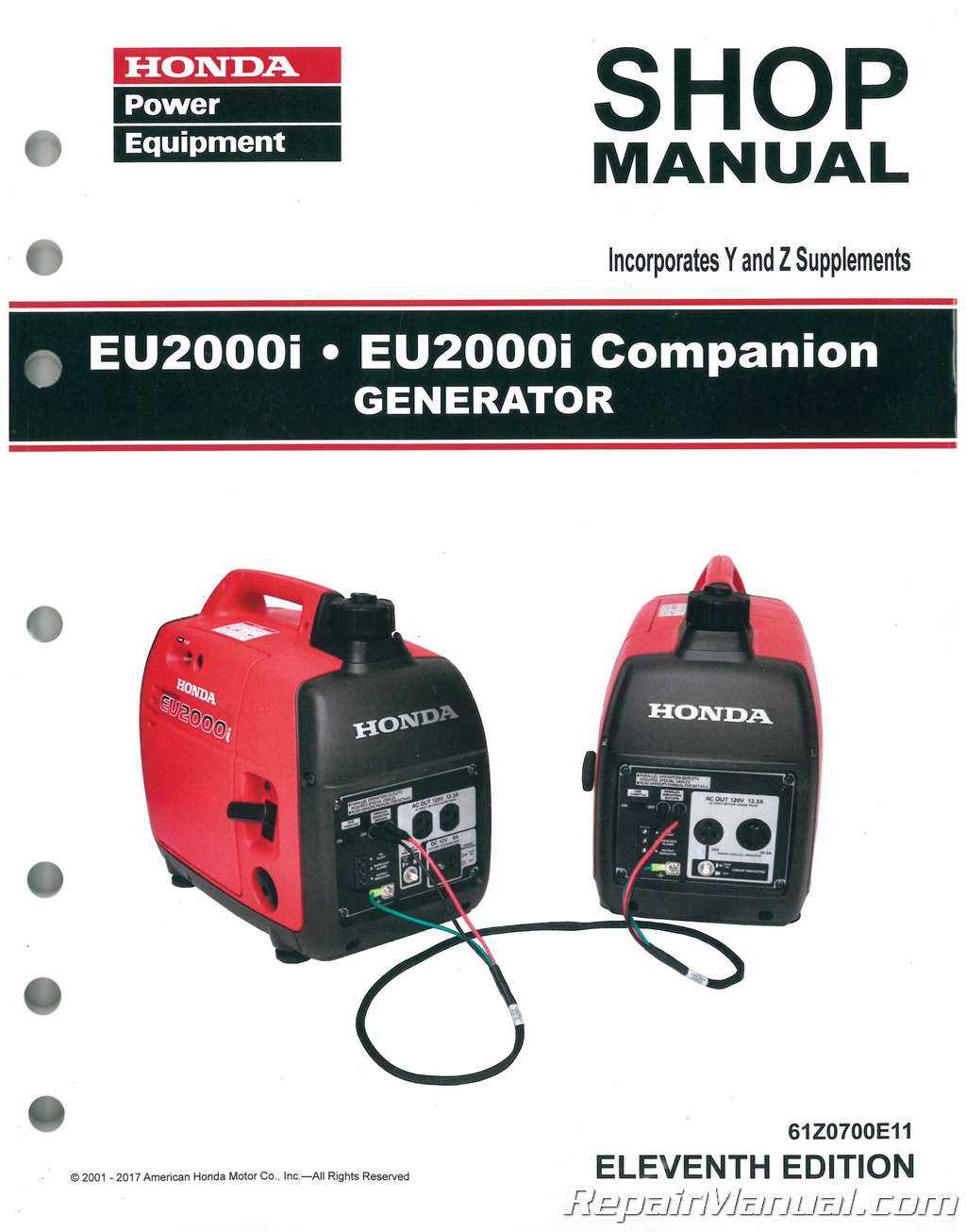 honda 2000i generator repair manual