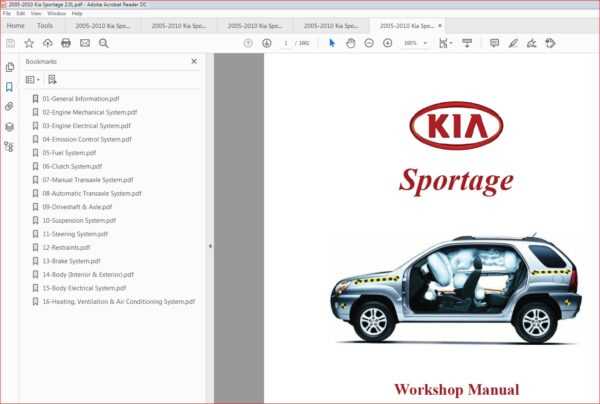 2008 kia sportage repair manual
