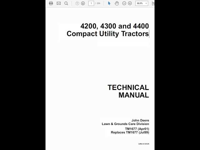 john deere 4400 tractor repair manual