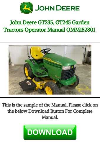 john deere gt235 repair manual