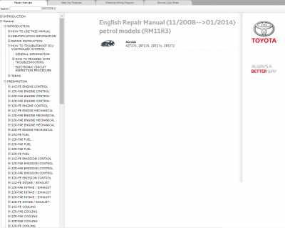 toyota corolla 2014 repair manual