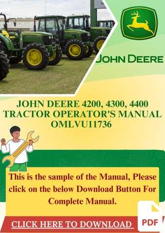 john deere 4400 tractor repair manual