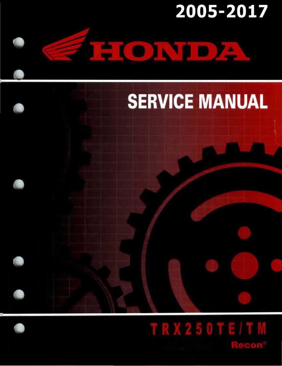 honda recon repair manual