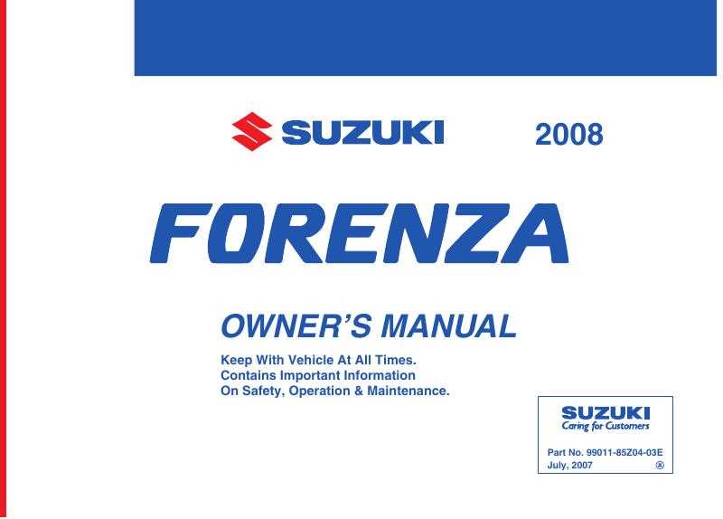 2008 suzuki forenza repair manual