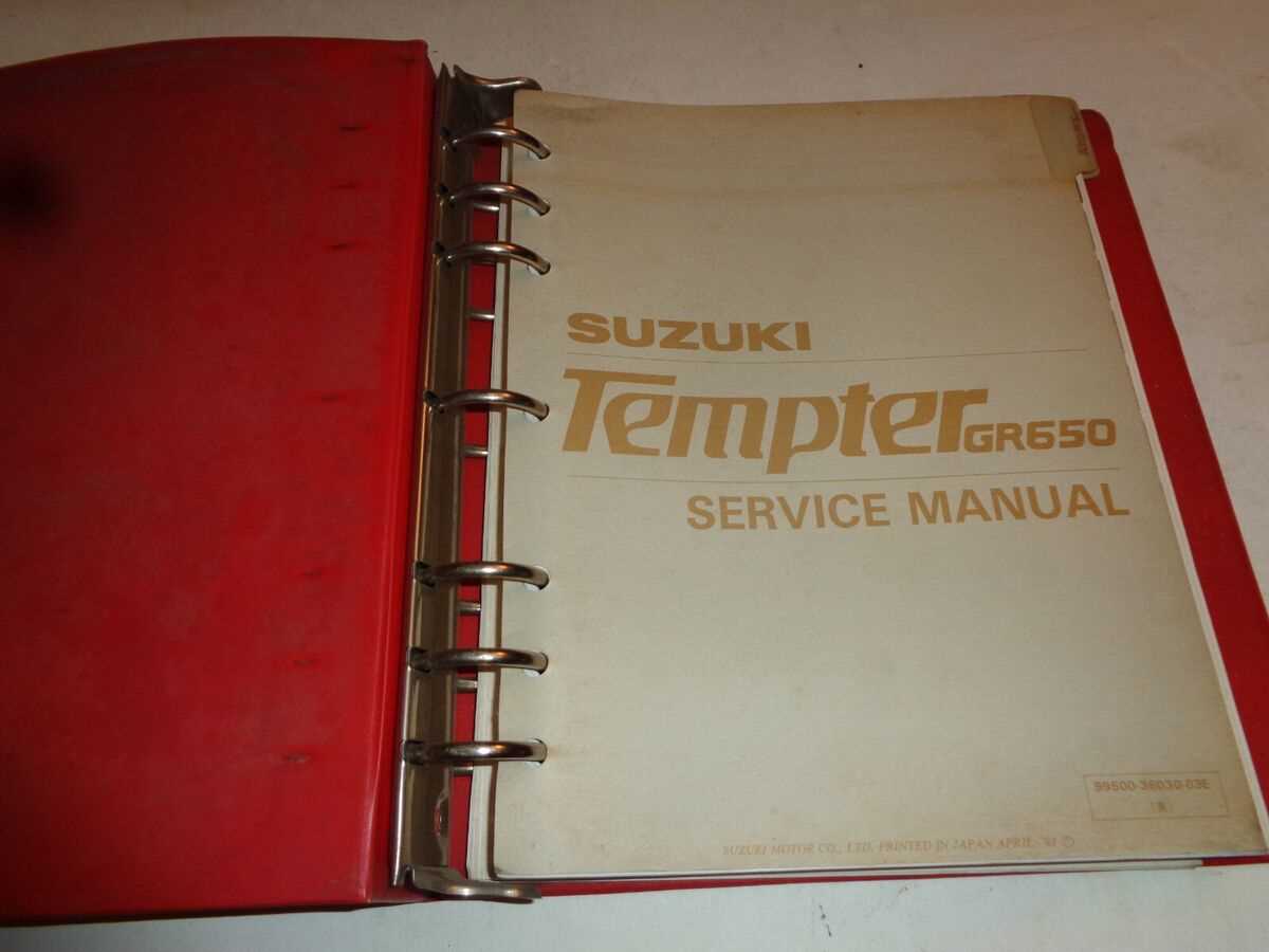 1983 suzuki gr650 tempter repair manual