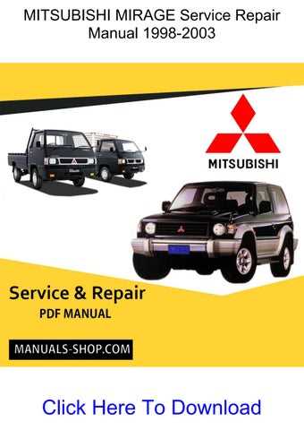 mitsubishi mirage repair manual