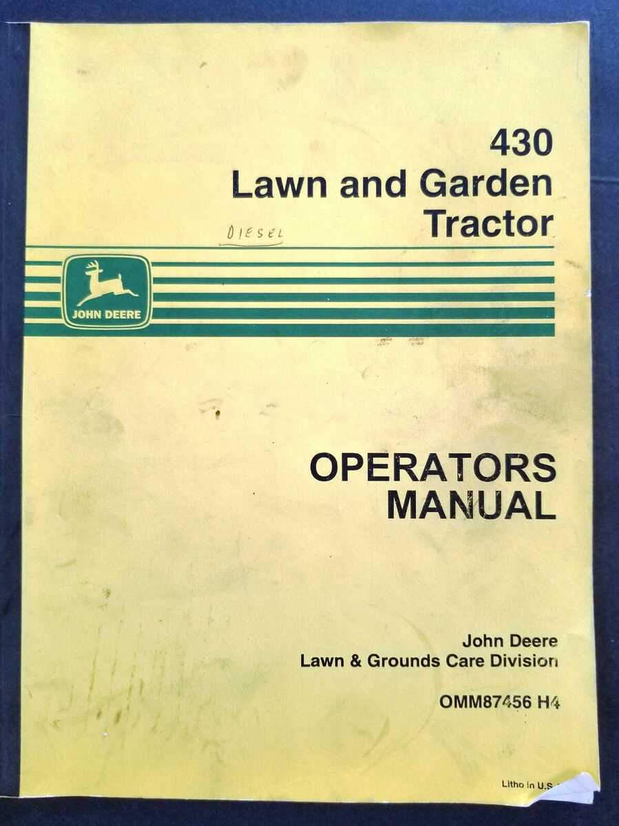 john deere 430 diesel lawn tractor repair manual