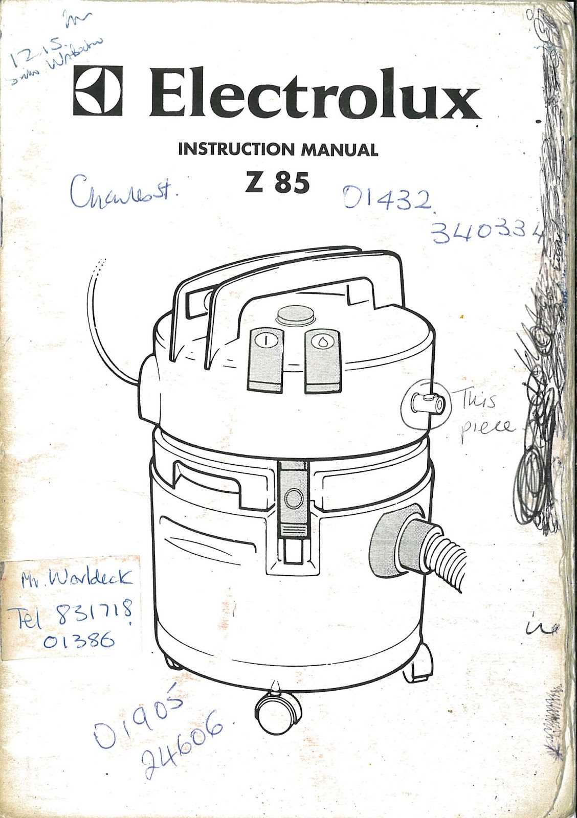 electrolux vacuum cleaner repair manual