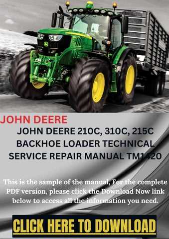 john deere 310c repair manual