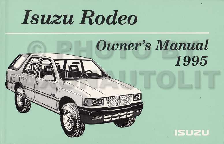 1995 isuzu rodeo service repair workshop manual