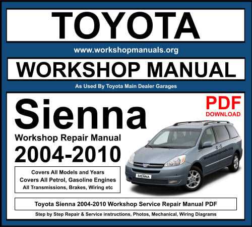 2010 toyota sienna repair manual