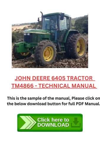 john deere 6405 repair manual