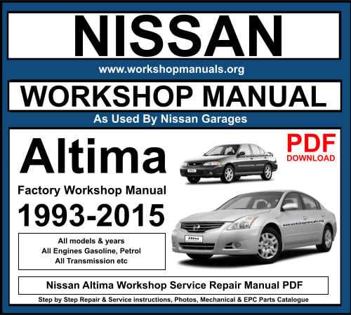 1999 nissan altima repair manual