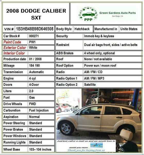 dodge caliber 2007 repair manual