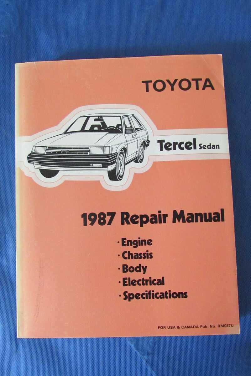 toyota tercel repair manual