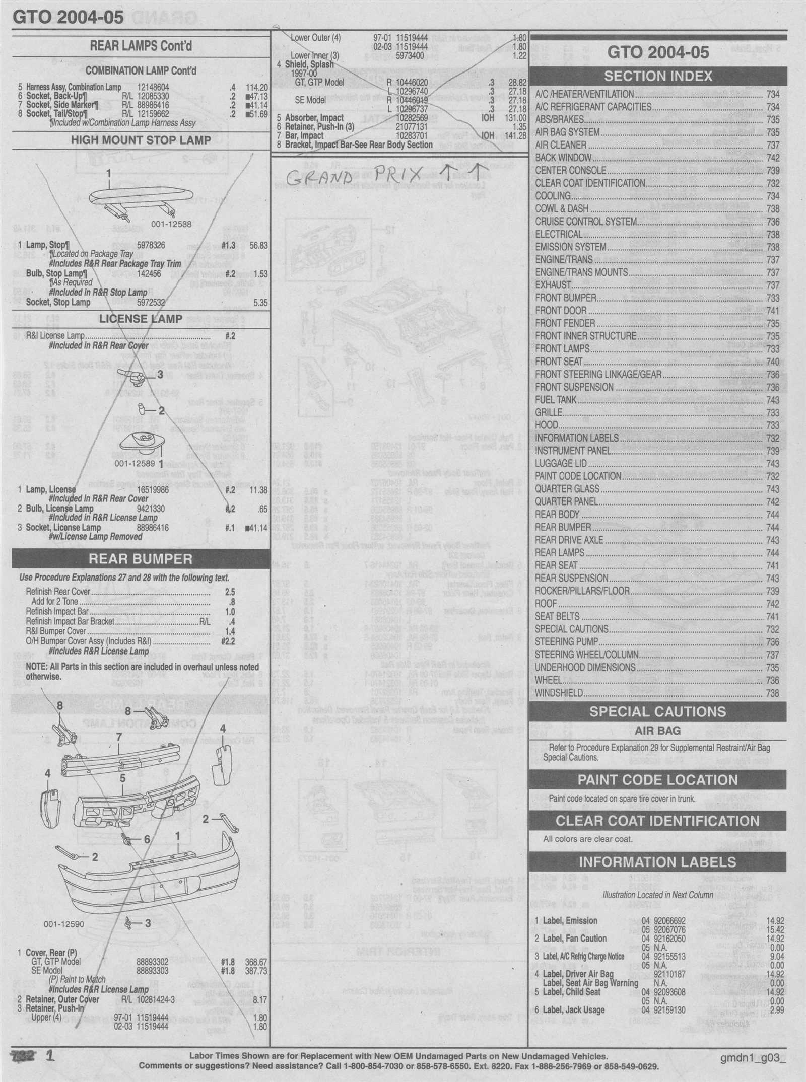 2005 pontiac gto repair manual