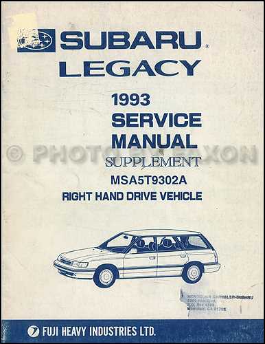 2003 subaru legacy repair manual