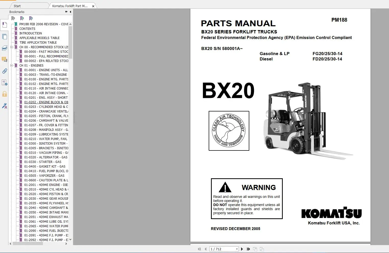 komatsu forklift repair manual