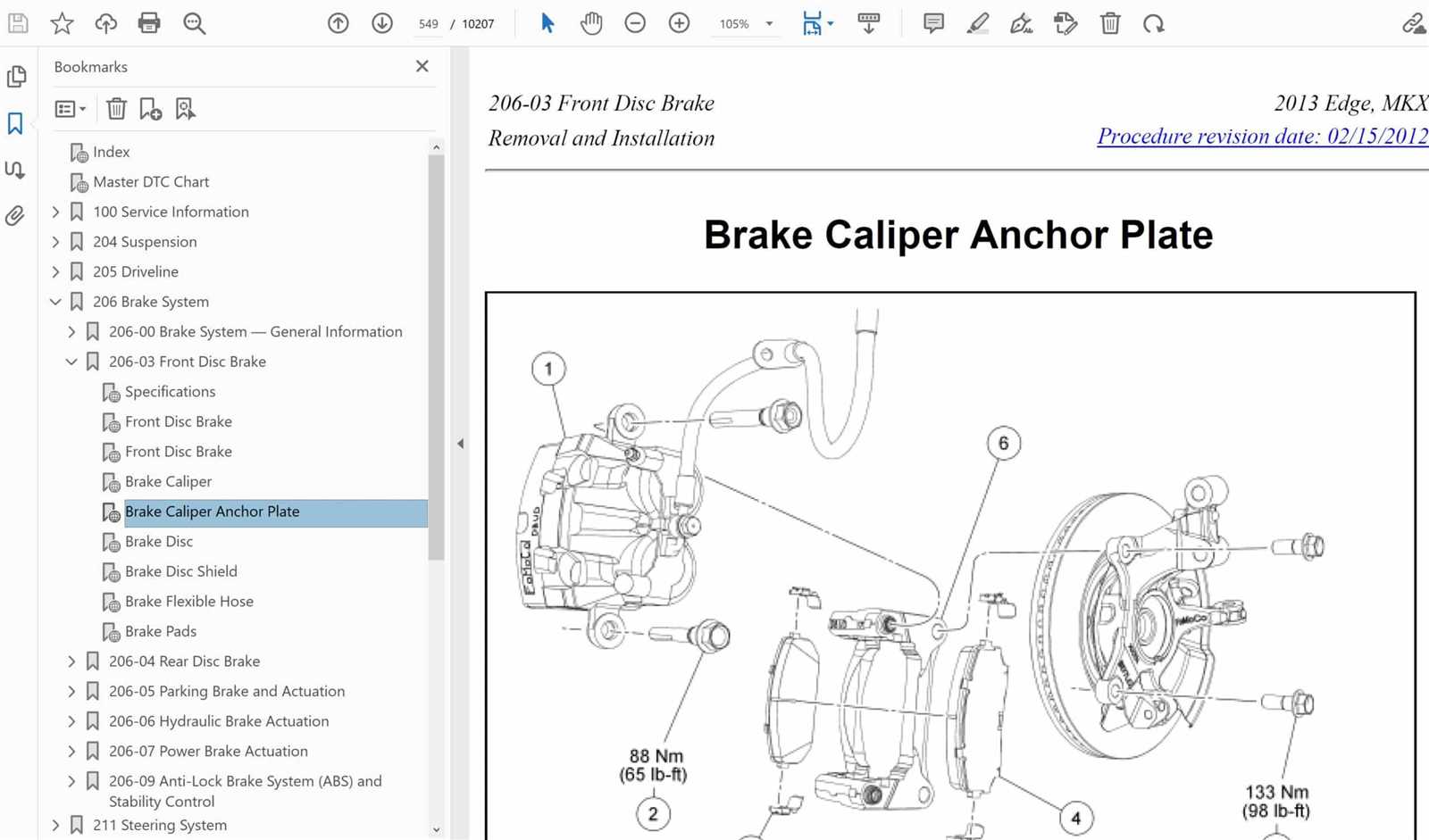 2013 ford edge repair manual