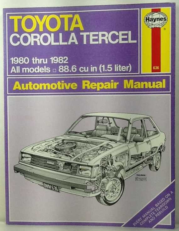 toyota tercel repair manual