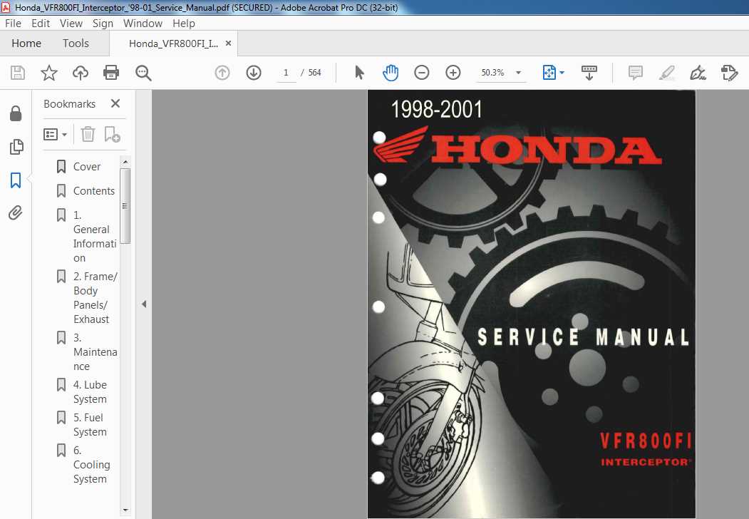 honda vfr 800 repair manual