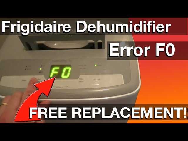 frigidaire dehumidifier repair manual