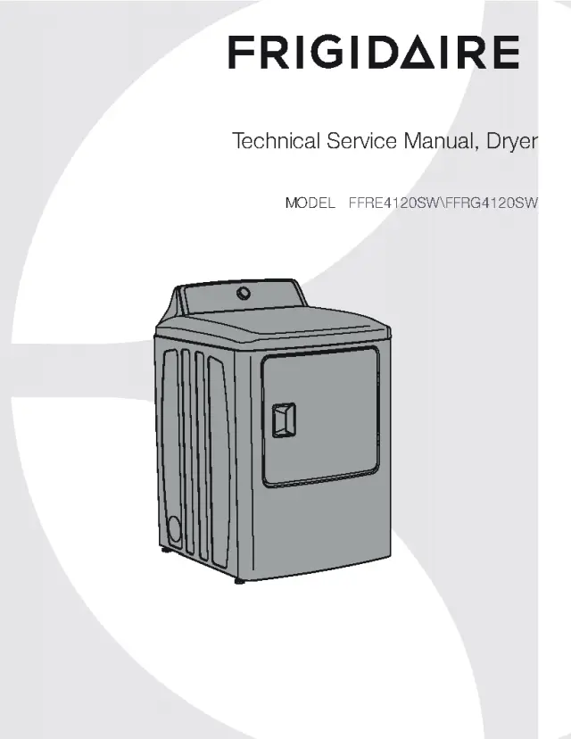 frigidaire front load dryer repair manual