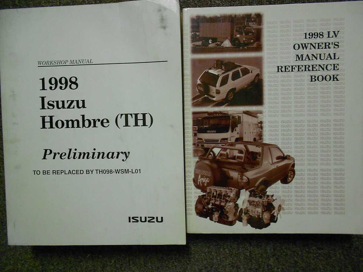 isuzu hombre repair manual