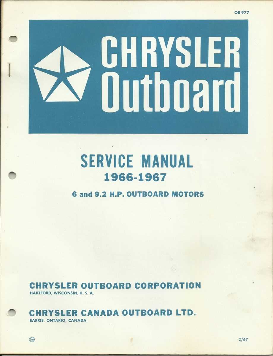 chrysler outboard motor repair manual