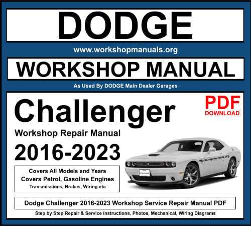 repair manual dodge challenger