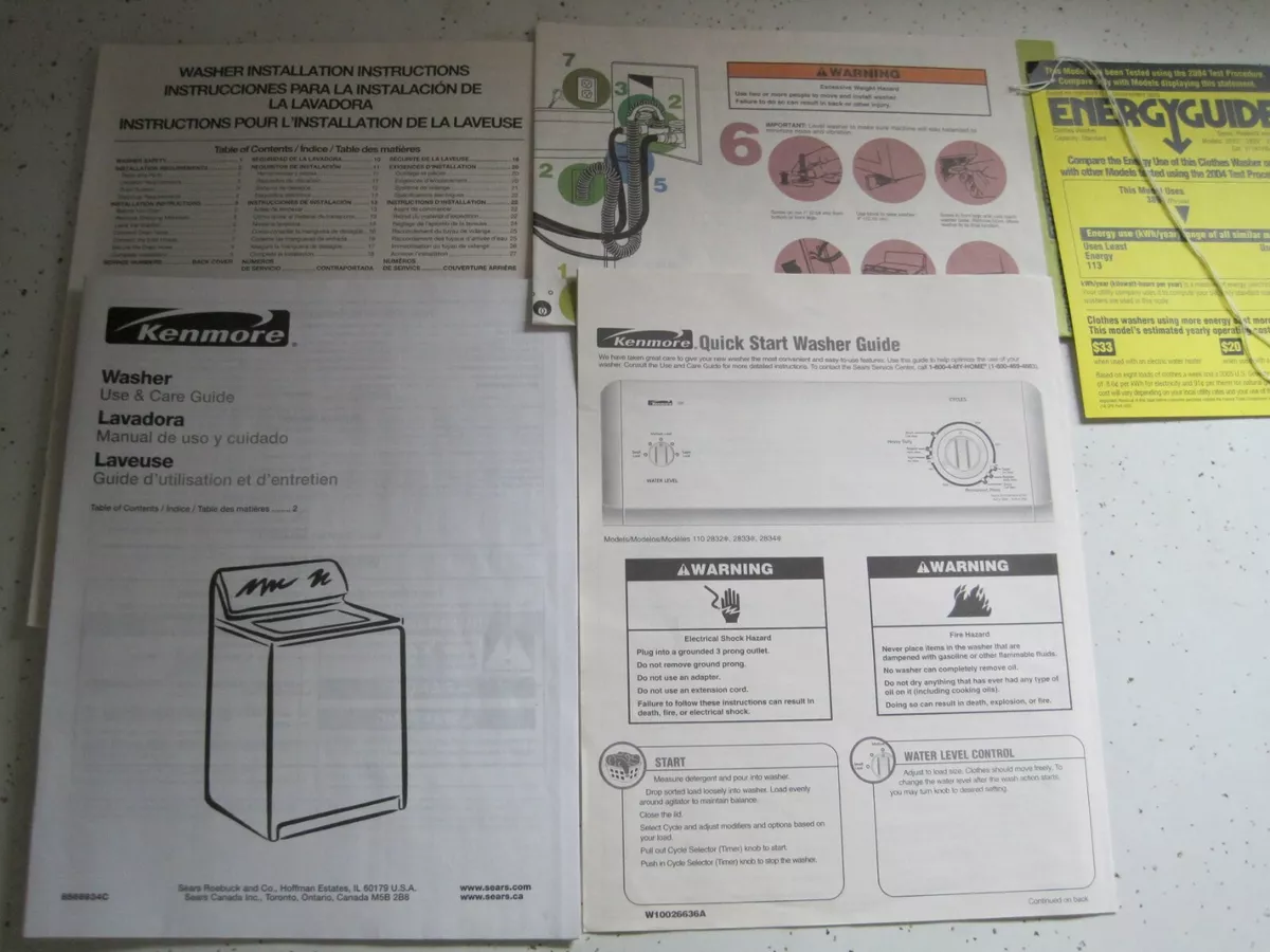 kenmore 600 series washer repair manual