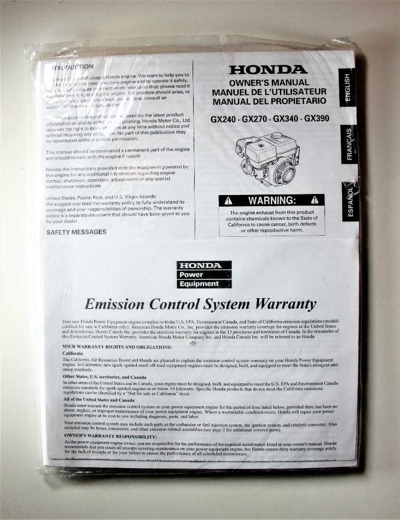 honda gx270 repair manual