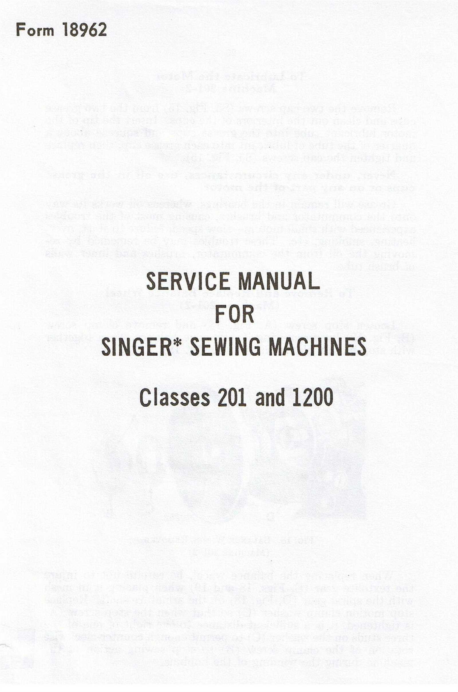 singer treadle sewing machine repair manual