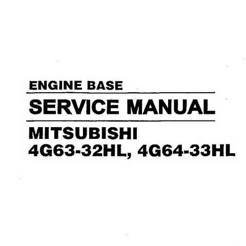 mitsubishi 4g64 engine repair manual