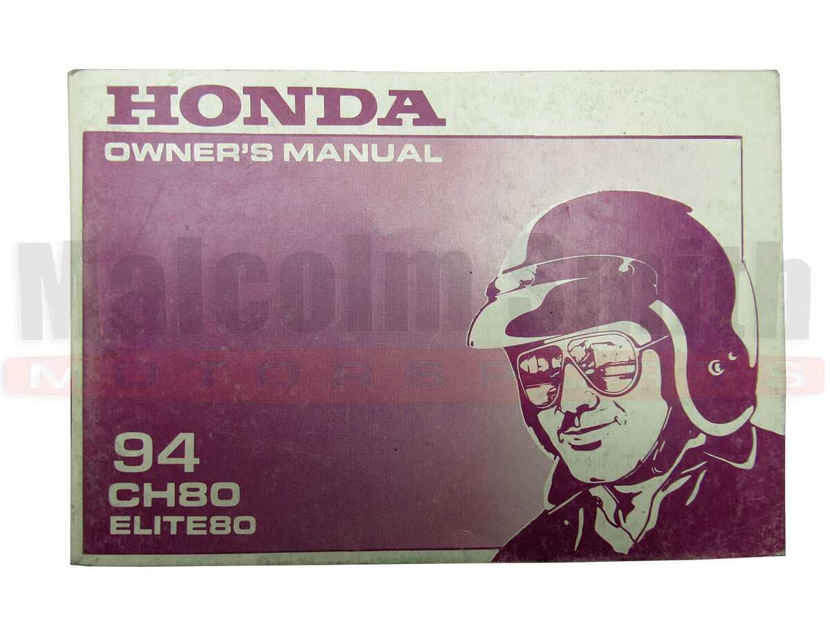 honda elite 80 repair manual