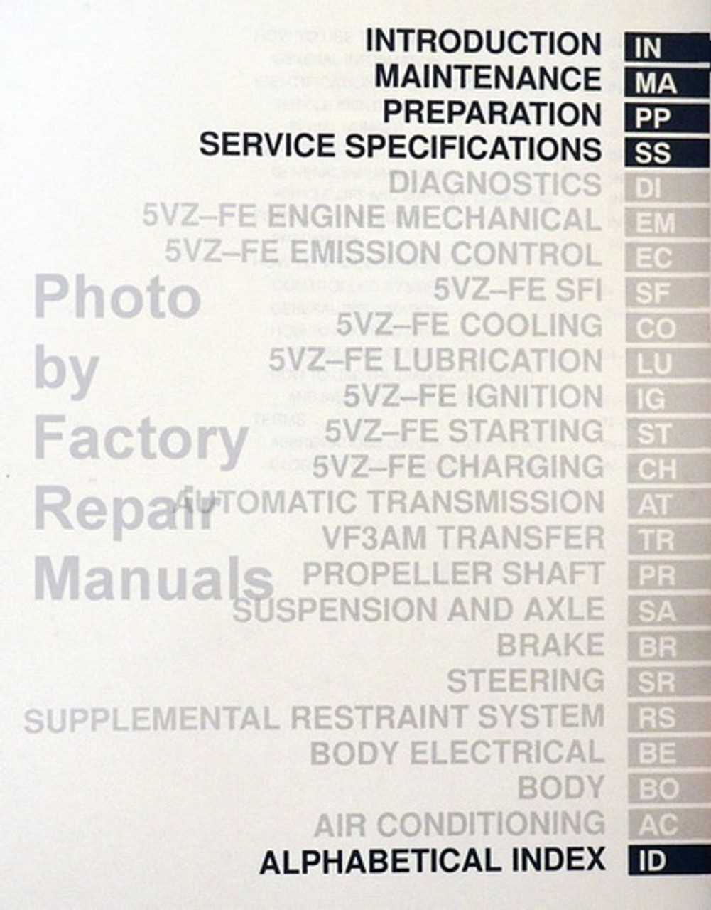 2001 toyota 4runner repair manual