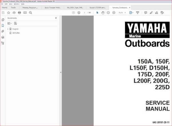 yamaha 150 outboard repair manual