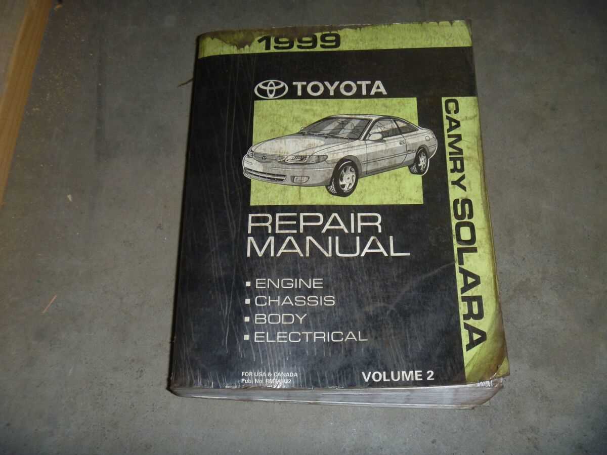 1999 toyota solara repair manual