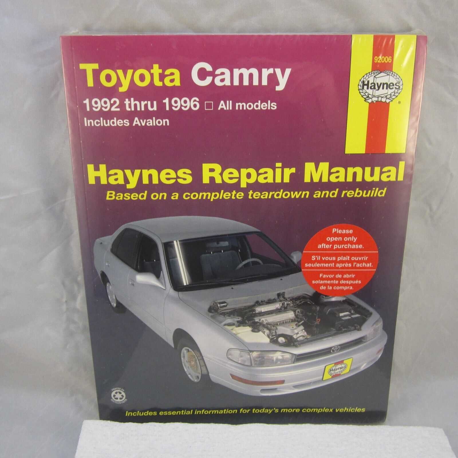 92 toyota camry repair manual