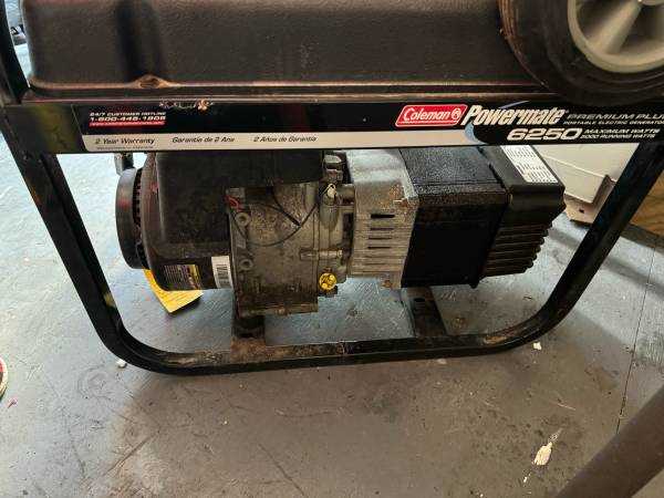 coleman powermate 6250 repair manual