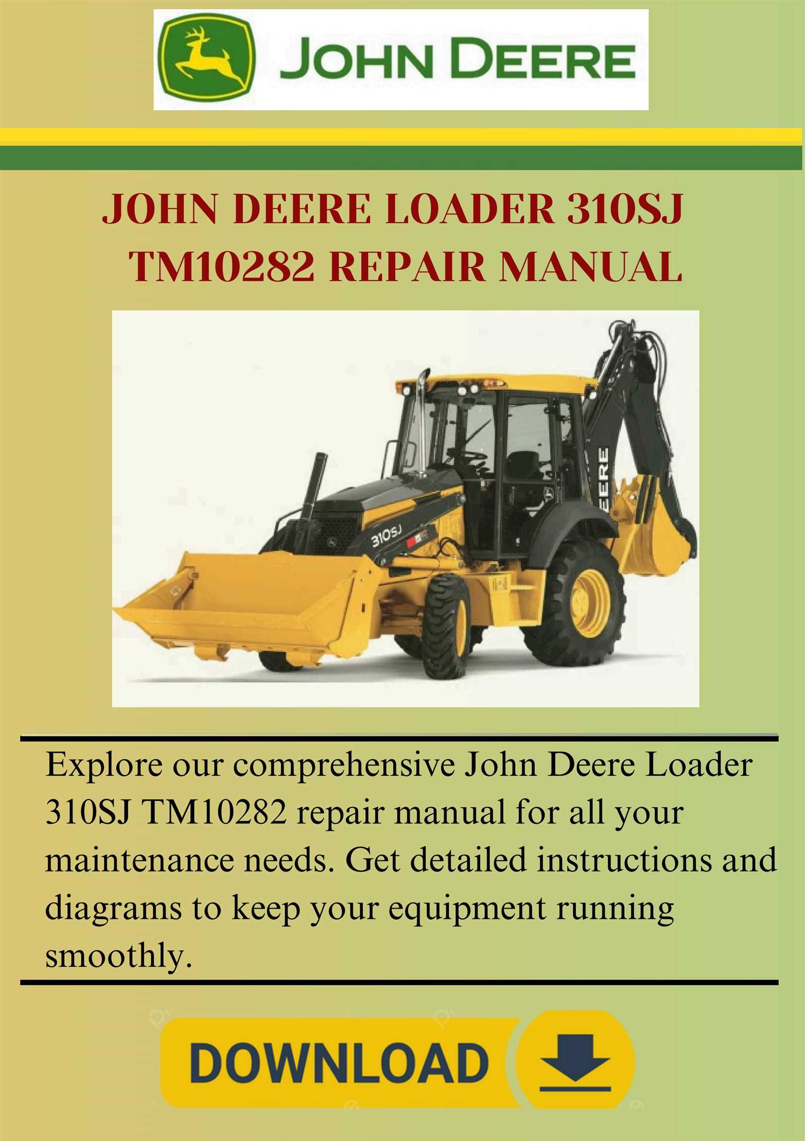 john deere 310c repair manual