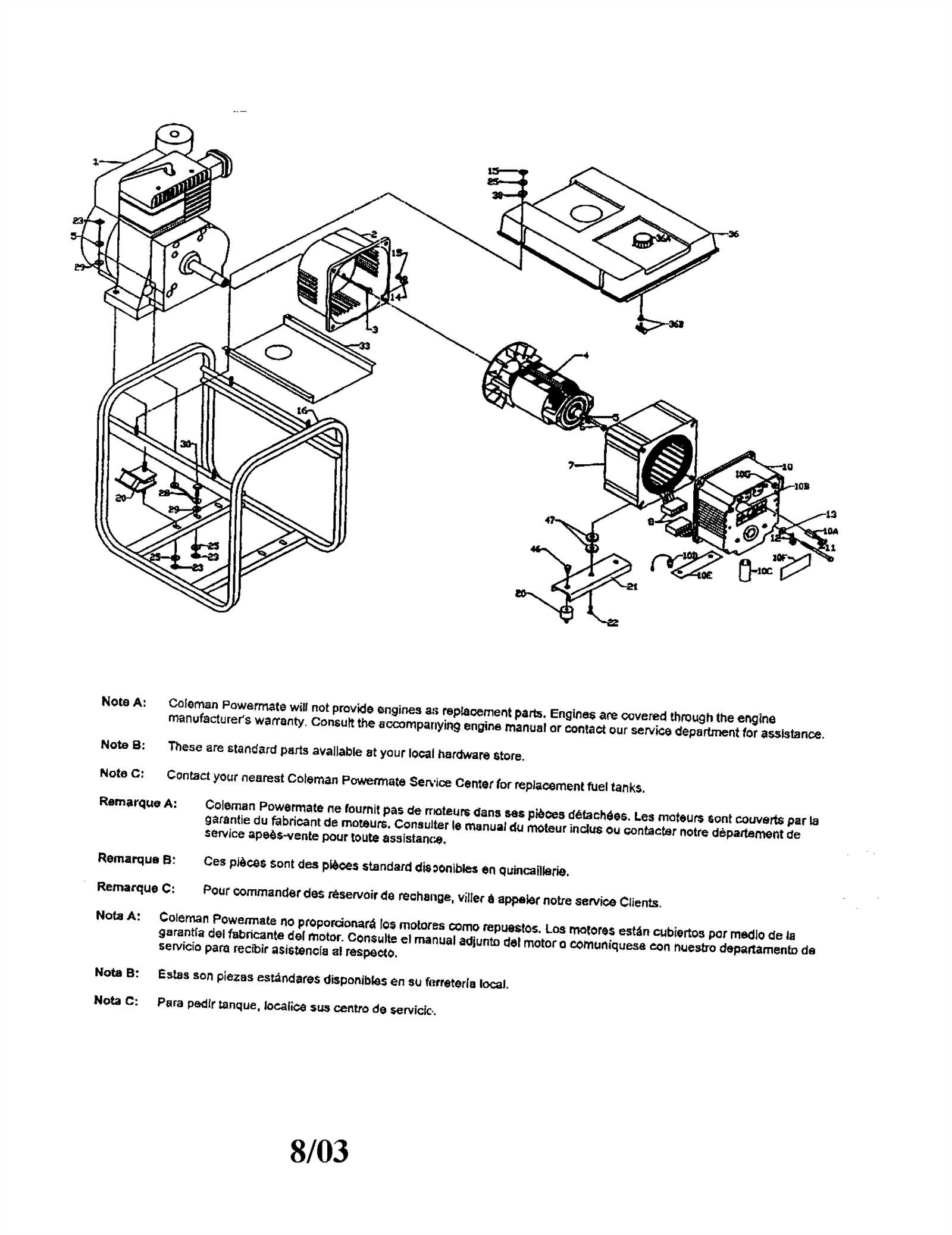 coleman generator repair manual