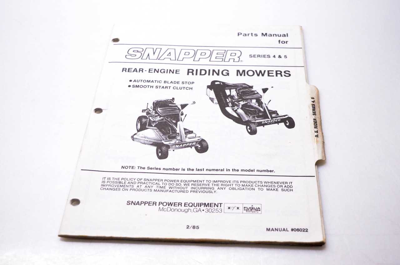 snapper lawn mower repair manual