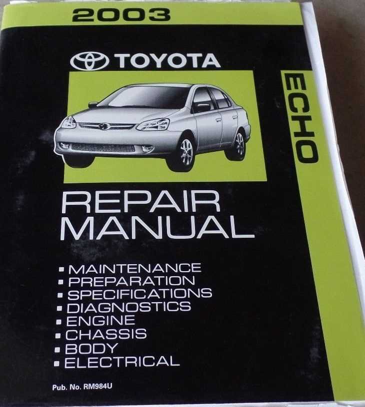 2003 toyota echo repair manual