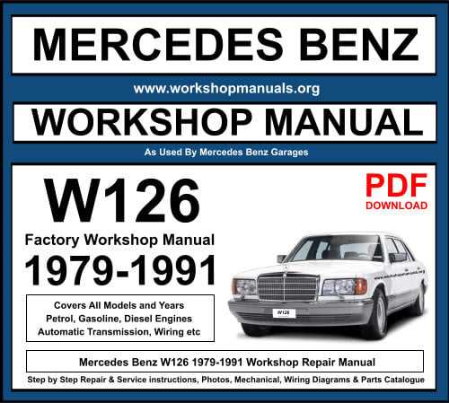 mercedes benz w126 repair manual